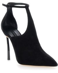 Casadei - High-Heel Pumps With Pointed Toe And Sleek Suede Finish - Lyst