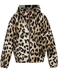 Givenchy - Leopard Print Hooded Zip Jacket - Lyst