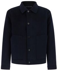 Low Brand - Double Wool Shirt-Collar Zip Jacket - Lyst