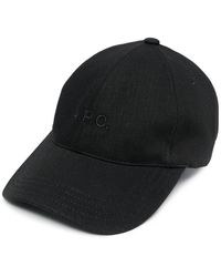 A.P.C. - A. P.C. Adjustable Visor Hat With Embroidered Logo - Lyst