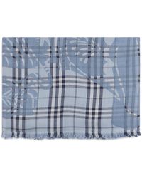 Burberry - Checkered Scarf With Tartan Pattern - Lyst