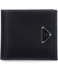 Prada - Tech Wallet With Calf Leather Trim - Lyst