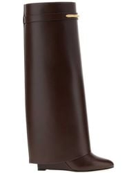 Givenchy - Chocolate Leather Shark Boots - Lyst