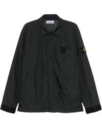 Stone Island - Patch Chest Pocket With Snap-Fastening Tape Strap Mini Utility Jacket With Concealed Snap Hand Pockets - Lyst
