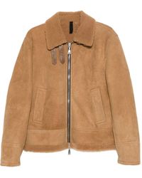 Tagliatore - Luxe Shearling Jacket With Adjustable Belt - Lyst