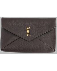 Saint Laurent - Envelope Cassandre Large Lambskin Clutch 30 Cm X 20 Cm X 5 Cm - Lyst
