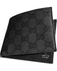 Gucci - Coated Gg Canvas Wallet With Leather Interior, -Foil Logo, 8 Card Slots, Bill Compartment (Open W 21 Cm X H 9 Cm) - Lyst