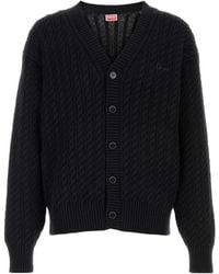 KENZO - Cotton Blend Cardigan - Lyst