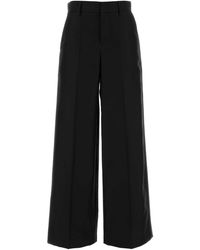 Alberta Ferretti - Wool Blend Wide-Leg Pant - Lyst