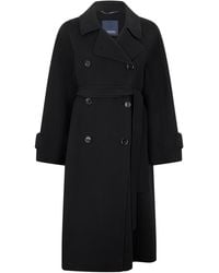 Max Mara - Long Coat With Belt - Lyst