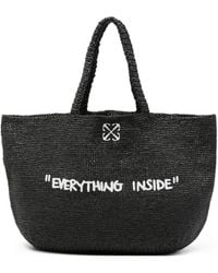Off-White c/o Virgil Abloh - Inspired Woven Logo Tote Handbag For Ss26 - Lyst