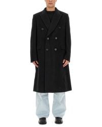 Our Legacy - Double-Breasted Coat Whale Wool Mohair Trench & Raincoats - Lyst