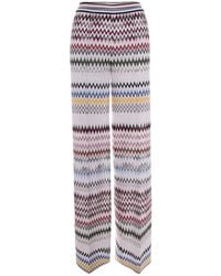 Missoni - Zig Zag Viscose Trousers - Lyst