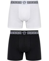 Versace - Greca Two-Pack Boxer Briefs - Lyst