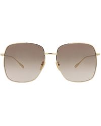 Gucci - Metal Square/Rectangle Sunglasses - Lyst