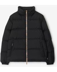 Burberry - Checker-Tape Snowdon Puffer Jacket - Lyst