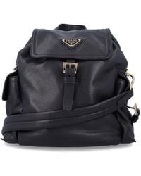 Prada - Medium Leather Backpack - Lyst