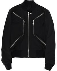 Rick Owens - Ribbed Trim Zip Bomber Jacket - Lyst