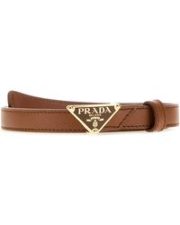Prada - Camel Leather Belt - Lyst