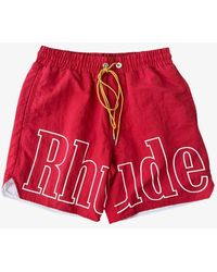 Rhude - Logo Track Shorts - Lyst