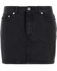 A.P.C. - Denim Mini Skirt - Lyst