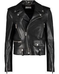 Saint Laurent - Leather Biker Jacket - Lyst