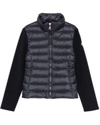 Moncler - Wool And Quilted Shell Down Cardigan - Lyst