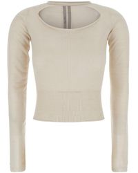 Rick Owens - Cropped Cashmere Sweater, Tops - Lyst