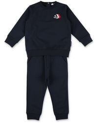 Moncler - Boys Brushed Cotton Crew Neck Sweatshirt & Jogger Set - Lyst