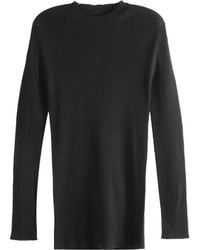 Rick Owens - Ribbed Wool Crewneck Top - Lyst