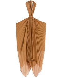 Max Mara - Pleated Valzer Top With Knot And Detail - Lyst