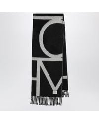 TOTEME - Brushed Wool Scarf With Monogram - Lyst