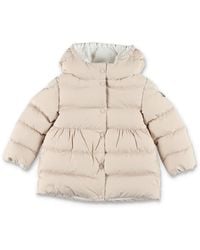 Moncler - Charlotte Quilted Long Down Jacket For Girls, Mini - Lyst