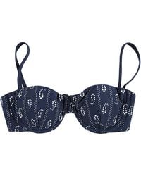 Tory Burch - Printed Bikini Top With Sweetheart Neckline For - Lyst