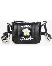 Marc Jacobs - No-Adjustable Mini Shoulder Handbag With Zip Closure And Embroidered Flower Logo - Lyst