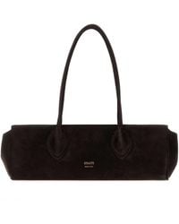 KHAITE - Donna Suede Shoulder Handbag, 30 Cm - Lyst