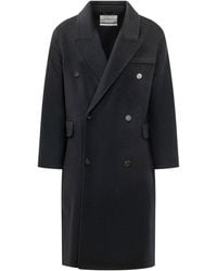 Amaranto - Overcoat With Draped Profile - Lyst