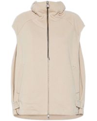 Sportmax - Cotton-Blend Fleece High-Neck Sweatshirt With-Shaped Left-Pocket Embroidery - Lyst