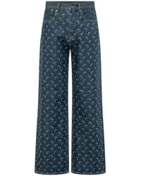 Marine Serre - Straight Leg Jeans With Paint Detailing - Lyst
