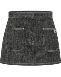 Courreges - Two-Pocket Denim Mini Skirt - Lyst