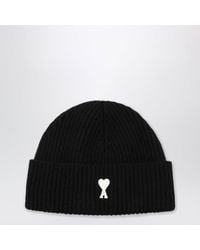 Ami Paris - Ami De Coeur Wool Beanie - Lyst