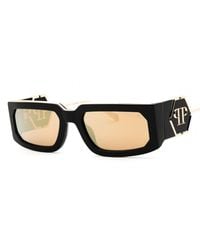 Philipp Plein - Spp119M Acetate Rectangular Sunglasses - Lyst
