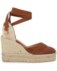 Castañer - Solid Ankle-Strap Wedges - Lyst