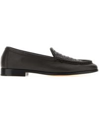 Bottega Veneta - Dark Leather Silenzio Loafers - Lyst