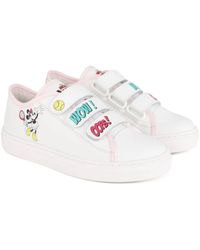 Marc Jacobs - Mickey Mouse Inspired Faux Leather Strap Sneakers For Girls - Lyst