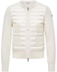 Moncler - Padded Wool Zip-Up Cardigan - Lyst