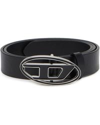 DIESEL - Logo-buckle Leather Belt - Lyst