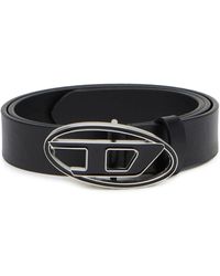 DIESEL - Logo-buckle Leather Belt - Lyst