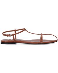 Jil Sander - Leather Sandals, Round Open Toe - Lyst