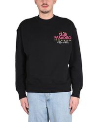 MSGM - Sweatshirt With Front And Back Logo Print - Lyst